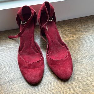 Aerosoles Red suede shoes size 8